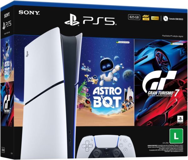 PlayStation®5 Slim Digital 825GB | Pacote ASTRO BOT e Gran Turismo 7