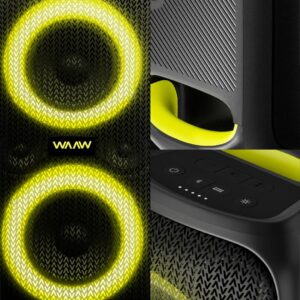 Caixa de Som WAAW by ALOK INFINITE 100 Bluetooth, 100W RMS | Tipo Torre, Até 14h de Autonomia, 4 Alto-Falantes, TWS - Imagem 20