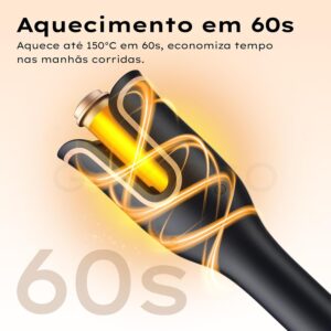 Modelador de Cachos Automático GOKOCO GD048, Barril 30mm | Bivolt 110v 127v 220v, Ondas Definidas com Iônico, 4 Temperaturas, Aquecimento 15s, Cachos Naturais Sem Esforço - Imagem 7