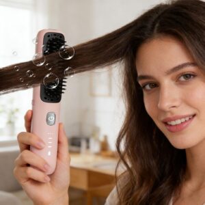 Mini Escova Alisadora de Cabelo Sem Fio, Portátil com 3 Níveis de Temperatura, Display LED, Aquecimento Rápido, Elimina Frizz - Imagem 6