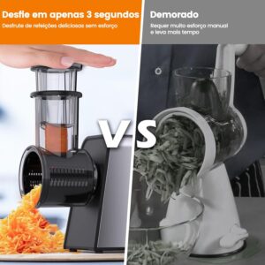 Ralador Elétrico 5 em 1 Profissional Cortador de Legumes Eletrico, 300W, Aço Inoxidável, Ralador de legumes eletrico, 220v, Ideal Para Cozinhas Domésticas e Pequenos Restaurantes - Imagem 5