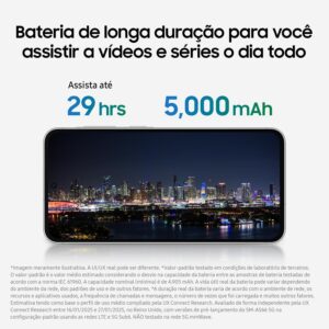 Celular Samsung Galaxy A36 5G 128GB, 6GB RAM, Câmera 50MP, IP67, Super AMOLED 6.7", Recursos AI, Branco - Imagem 6