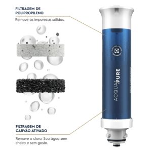 Electrolux Purificador de Água Gelada Fria e Natural Elétrico Compacto Eletronico placa Electrolux Filtro refil 6 meses ou 3000l Bivolt preto PE15P - Imagem 6