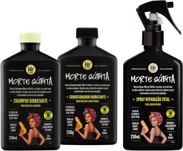 Kit Morte Súbita Lola From Rio Shampoo Condicionador | Spray Reparação