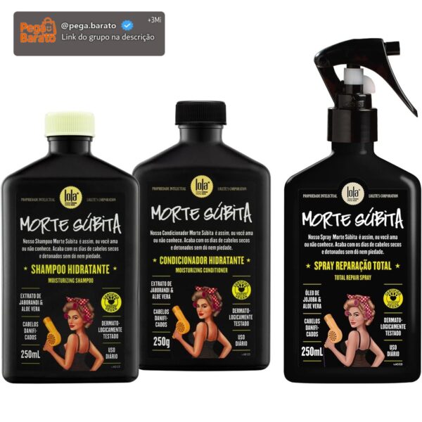 Kit Morte Súbita (Shampoo + Condicionador + Spray Reparaçao) - Lola From Rio