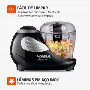 MONDIAL, Mini Processador Preto, 150W, 220V - MP-05-B - Imagem 6