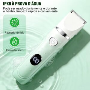 2 em 1 Aparador de biquíni para mulheres - barbeador elétrico indolor, IPX7 à prova d'água, Carregável, aplicável a biquíni, pernas, braços e axilas - Imagem 8