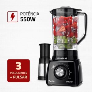 MONDIAL Liquidificador Turbo Power, Preto, 550W, 220V - L-99 FB - Imagem 4