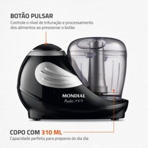 MONDIAL, Mini Processador Preto, 150W, 220V - MP-05-B - Imagem 4