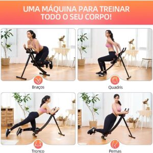 Máquina Abdominal Caseira com Trilho Curvo – Aparelho de Fitness para Abdômen e Exercício de Flexão, com Mostrador Digital e 3 Níveis de Inclinação – Silencioso, Dobrável e Confortável para Joelhos - Imagem 7