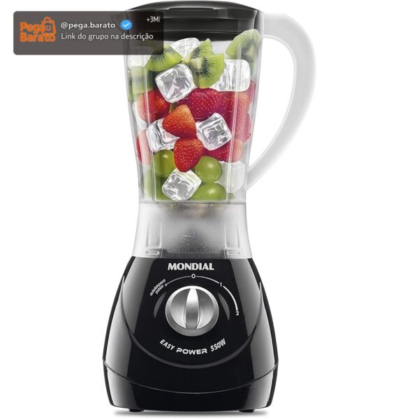 MONDIAL Liquidificador Easy Power, Preto, 550W, 220V - L-550-B