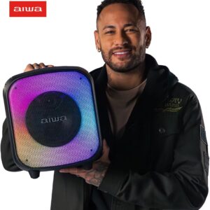 Caixa de Som PartyBox AIWA PB-07 Bluetooth 8H RGB USB TWS Preto - Imagem 2