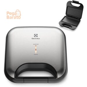 Sanduicheira Electrolux Grill 220v | ESG20, Chapa Ondulada, Antiaderente, Inox, Elétrico - Imagem 1