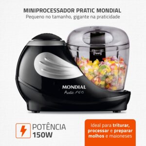 MONDIAL, Mini Processador Preto, 150W, 220V - MP-05-B - Imagem 3