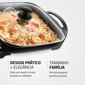 MONDIAL Panela Elétrica Multicook Premium, Preto, 1200W, 220V - PE-49 - Imagem 7