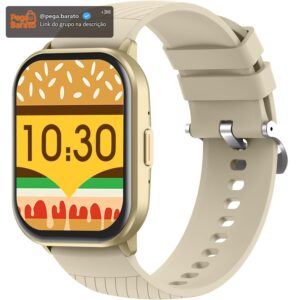 Relógio Inteligente Bluetooth FB025 Dourado Champanhe - 1.83" Tela HD, 7 Dias de Bateria, à Prova D'água IP68, Mais de 100 Modos Esportivos e Chamadas por Viva-voz - Imagem 1