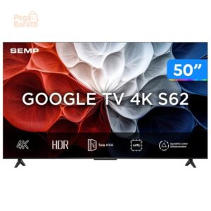 Smart TV 50" SEMP 4K UHD LED 50S62 Google TV AiPQ Google Assistente 3 HDMI - Imagem 1