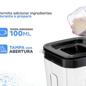 Liquidificador Oster 1400 Full OLIQ610 Preto 15 Velocidades + Pulsar 1400W - Imagem 4