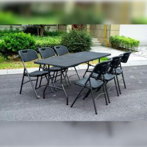 Mesa Dobrável Para Churrasco Maxchief 1,80 Mts C/alça Preto - Imagem 2