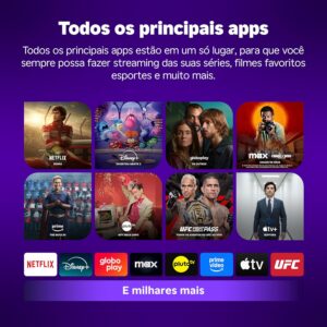 Dispositivo de Streaming para TV HD/FHD Roku Streaming Stick HD 2025 | com Controle Remoto por Comando de Voz, Compatível com Alexa, Siri e Google - Imagem 3