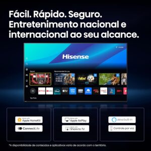 Hisense Smart TV 4K 50" Polegadas 50Q6QVV com Processador AI, Dolby Vision, HDR10+, HLG, Filmmaker Mode, Dolby Gaming, Dolby Atmos, MiraCast e Compatibilidade Alexa e Google - Imagem 11