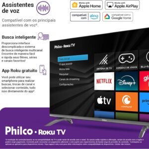 Smart TV 32" Philco Roku TV Dolby Áudio HDR10 P32CRB - Imagem 6