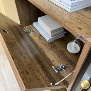 Estante Organizadora com porta basculante MATCH cor Pinho/Preto - Artely - Imagem 22