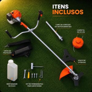 Roçadeira Profissional kNakasaki 75CC 3,6HP Gasolina Completa - Imagem 4