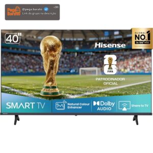 Hisense Smart TV FHD 40" Polegadas 40A4NV com HDR10, DTS Virtual X, Compatibilidade Alexa e Google Home - Imagem 1