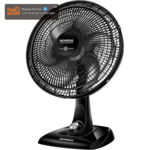 Ventilador de Mesa MONDIAL 40cm, Preto/Prata, 110V | Super Power, 140W, VSP-40-B - Imagem 1