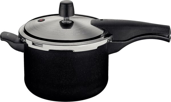 Panela de Pressão Tramontina Vancouver Effect, Preto | em Alumínio, Revestimento Antiaderente Starflon Max, 20 cm, 4,5 L