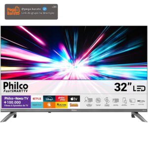 Smart TV 32" Philco Roku TV Dolby Áudio HDR10 P32CRB - Imagem 1