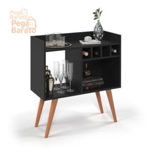 Aparador Barzinho Adega Sala Jantar Buffet Industrial Rubi - Quality Móveis - Imagem 1