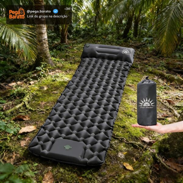 New Hawaii Colchonete Camping Colchão Inflável Solteiro, Praticidade e Conforto,Acampamento Acessorios