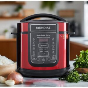 Panela de Pressão Elétrica Digital Mondial - 5L 900W Master Cooker Red PE-39 - Imagem 3