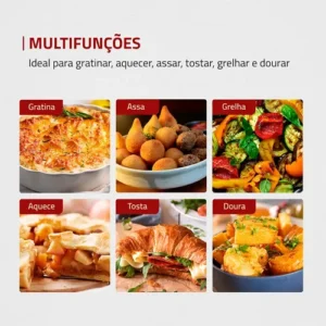 Forno Elétrico Mondial Fr-09 Pratic Cook 6l 650w Preto - Imagem 3