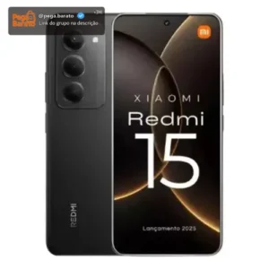 Smartphone Xiaomi Redmi 15 8gb 256gb Tela 6,9 144hz, Bateria 7.000 Mah, 50 Mp Preto - Imagem 1