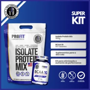 Kit Whey Protein Isolate Protein Mix + Bcaa 1g Profit - Imagem 5