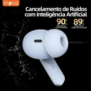 Fone De Ouvido Sem Fio Bluetooth 5.4 Tws Intra-auricular Com Cancelamento De Ruído Para Academia Corrida Esportes e Gamer Com 200h Bateria Longa Duracao - Imagem 6