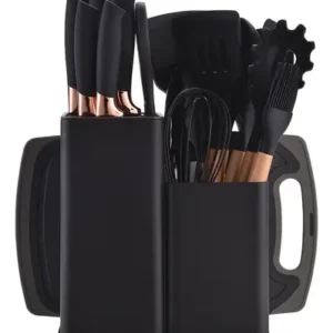 19 Peças Kit Utensilios Cozinha Tábua Em Silicone Espátula - Imagem 3