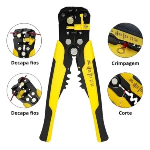 Kit Elétrico Profissional Com Alicate Decapador, Crimpador - Imagem 9