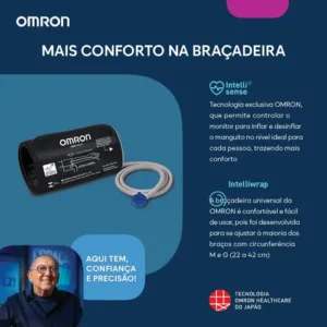 Monitor De Pressão Arterial De Braço Control+ Hem-7122 Omron Cor Blanco - Imagem 6