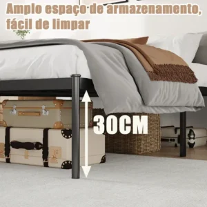 Estrado de Cama Casal Hot Wheels Preto Romantic Crown com Armazenamento - Imagem 6