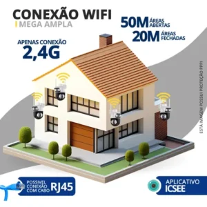 Câmera Segurança Ip Externa Wifi A28 App Icsee À Prova Dágua - Imagem 5