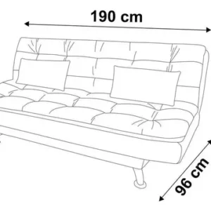 Sofá-cama 3 Lugares Casal Premium Suede Cinza Cinza Florido - Imagem 3
