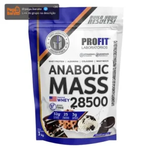 Hipercalórico Anabolic Mass 28500 3kg Profit Labs Cookies And Cream - Imagem 1