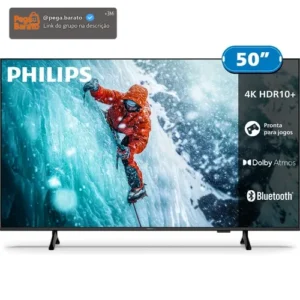 Smart Tv Philips 50 4k 50pug7300 Comando De Voz Bluetooth - Imagem 1