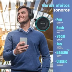 Fone P47 Headphone Estéreo Redução De Ruídos Bluetooth 5.4 Vermelho - Imagem 3