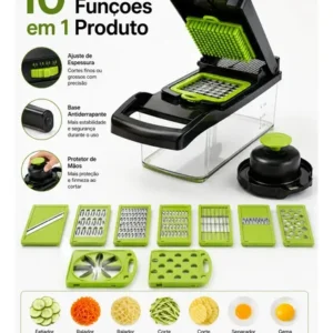 Cortador e Fatiador Mandoline SHOKKI Para Legumes e Frutas de 12 Peças - Imagem 2