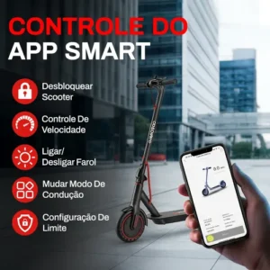 Oimotoo Patinete Scooter Elétrico 350w Dobrável C/bluetooth - Imagem 6